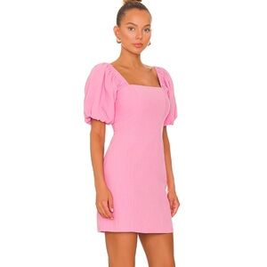 SDNYS Revolve linen buubble gum pink dress